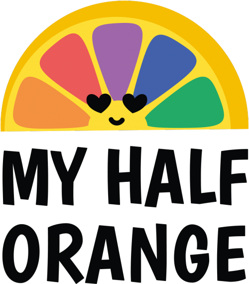 Koszulka - My half Orange  (Oryginalny Prezent)