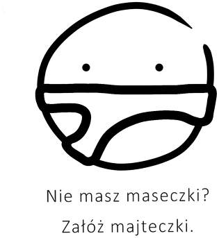 Maseczka "Zamiast maseczki" - midnight black