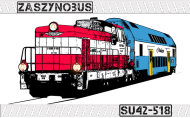 "Zaszynobus SU42" - kubek czarny