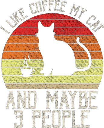 Torba bawełniana-  I LIKE COFFEE, MY CAT AND MAYBE 3 PEOPLE
