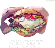 Bluza damska „Sport Burger” - czarny