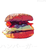Koszulka damska "Hamburger Japan" - czarny