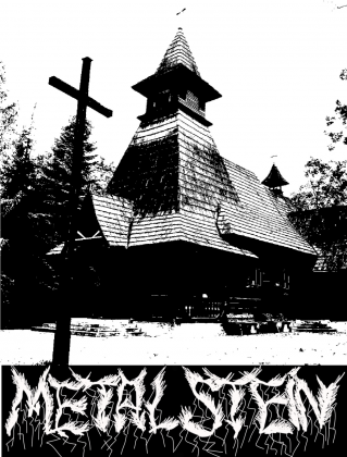 Koszulka męska Metal Stein Production - Kościół (Czarna)