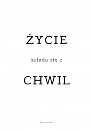 Życie składa się z chwil - Typografia