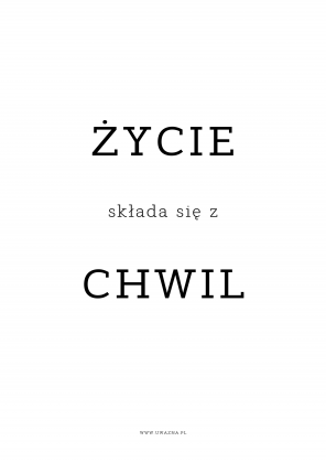 Życie składa się z chwil - Typografia