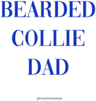 Bearded Collie Dad Classic Dwustronny Kobaltowy