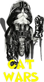 Cat Vader Koszulka czarna