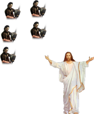 Maseczka jezus pixelowy