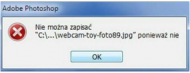 ERROR Adobe Photoshop - Ponieważ nie