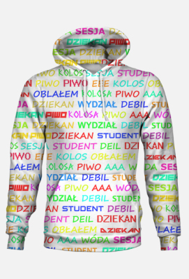 Dziekan Piwo Student - Kolorowa Bluza Hoodie - Student Dziekan Piwo