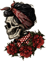 T-shirt Rose Skull