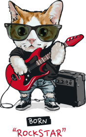 Bluza bez kaptura - Rock Cat BornStar