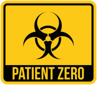 Maseczka z napisem "COVID - patient zero "