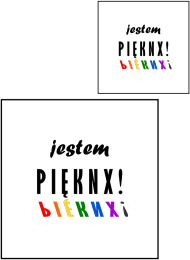 torba z napisem - jestem pięknx!! LGBT