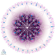 Mandala fioletowego płomienia - kobieca v.5 (wtapiana)