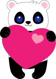 Bluza "panda z sercem"