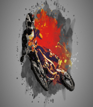 KOSZULKA MĘSKA Z MOTYWEM ,,MOTOCROSS,,