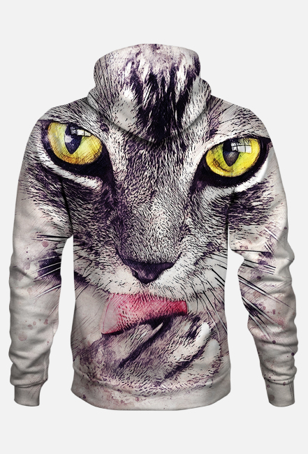 BLUZA MĘSKA Z MOTYWEM ,,KOTA,,