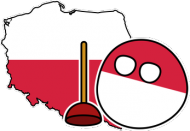 Mały plecak Polandball + kontur Polski