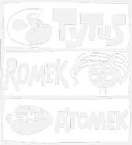 Kubek Black/White Tytus, Romek i Atomek