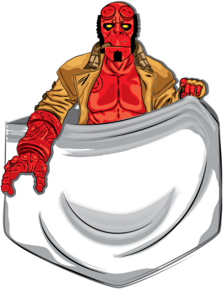 Koszulka dziewczynka Hellboy pocket kieszonka.