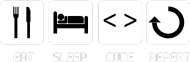 Eat Sleep Code Repeat White