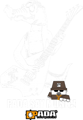 Muzyka rock metal gitara krokodyl. Pada
