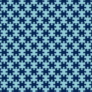 Maseczka z puzzlami - niebieska