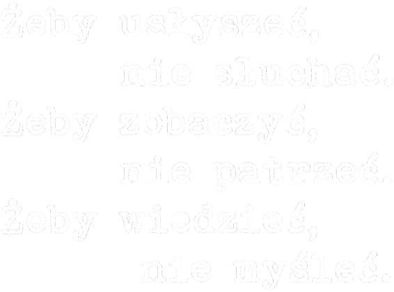 Nie myśleć