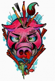 Art Pig By Katarzyna Świętach
