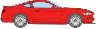 FORD MUSTANG GT (2017-) czerwony KUBEK