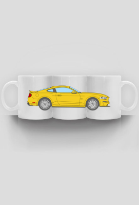 FORD MUSTANG GT (2017-) żółty KUBEK - AUTOKOSZULKI