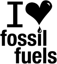 I Love Fossil Fuels - damska koszulka dwa kolory