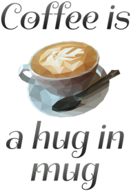 Coffee is a hug in mug Maseczka bawełniana, kawa