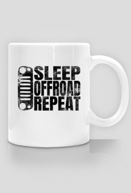 SLEEP OFFROAD REPEAT Jeep Wrangler JK Kubek do kawy, herbaty - 10W40 PetrolWear
