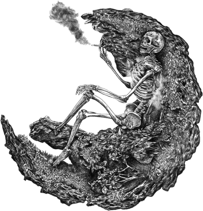 Smoke Skeleton koszulka damska