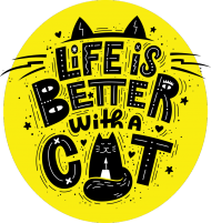 Life is better with a cat. Koty, zwierzęta