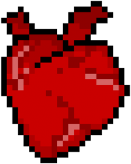 PUXU Pixel Art Koszulka Serce Real