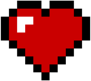 PUXU Pixel Art Koszulka Serce