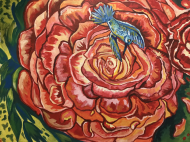 Maska Blue Bird with Rose
