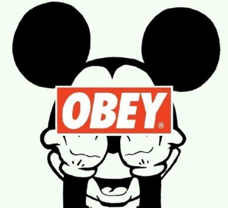 MICKEY MOUSE OBEY bluza z kapturem męska