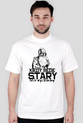 Kiedy Będę Stary Będę Wydziarany- Koszulka Męska - TattooWearShop