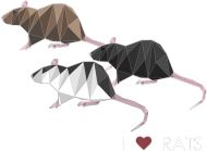 torba I love RATS 2 jednostronna