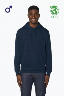 Eco bluza z kapturem męska biała - DRUMMER